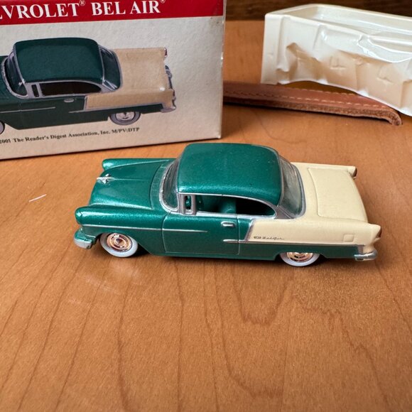 Reader's Digest Association - 1955 Chevrolet "Bel Air" Green & Cream Diecast Car - Picture 3 of 12